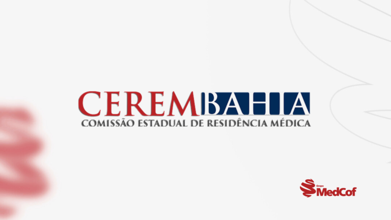 Logo escrito SUS-BA com a frase Edital divulgado abaixo. No canto inferior direito há o logo MedCof