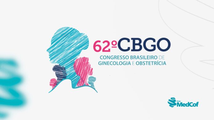 CBGO 2025 Gráfico promocional do 62º Congresso Brasileiro de Ginecologia e Obstetrícia, destacando perfis humanos simbólicos e texto informativo.