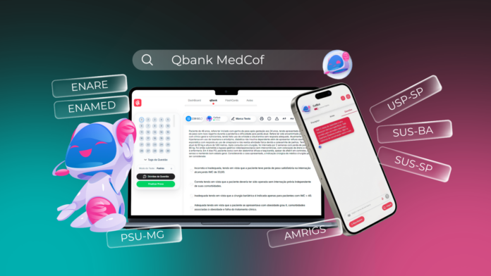 O Qbank MedCof é o banco de questões com mais de 120 mil questões, entre autorais e de processos seletivos médicos, como residência médica, provas de título, revalidação e outros