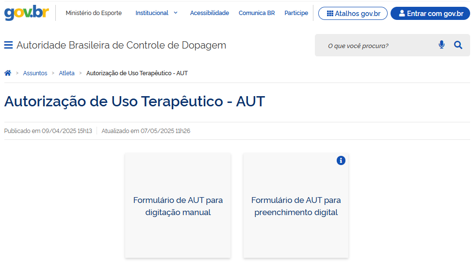 Exame Antidoping AUT