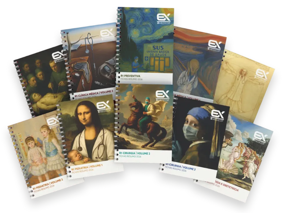 Imagem de fundo do Livros e E-books | Materiais físicos - Material de Estudo MedCof