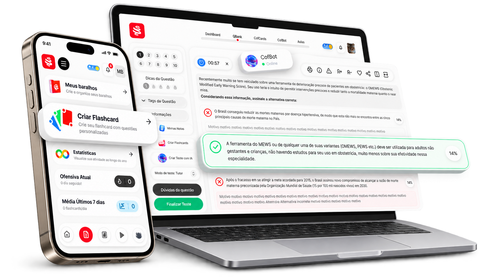 Ecossistema Integrado do Método HIIT MedCof em MacBook e iPhone